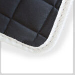 Black Quilted Material with white Cloth Trim