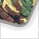camouflage Quilted Material with grey Cloth Trim