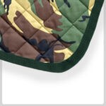 camouflage quilted Material with green Cloth Trim