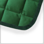 green quilted Material with green Cloth Trim
