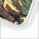 camouflage Quilted Material with white Cloth Trim