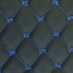 black and blue single stitch detail